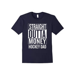 Straight Outta Money Hockey Dad Funny T Shirts-Father's Day - XXL