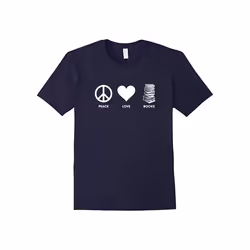Peace Love Books T-shirt for Readers â Book Lovers Gift-Father's Day - XXXL