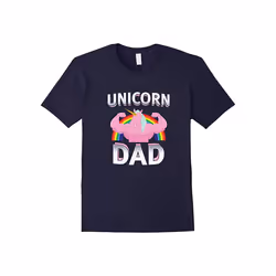 Unicorn Dad T Shirt With Rainbow-Father's Day - XXL