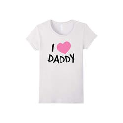 I Love (heart) Daddy â Women's Sleep Shirt-Father's Day - L