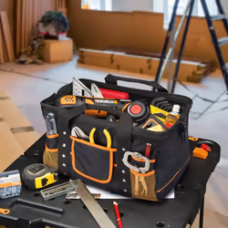 WORX Zippered Tool Bag with Interior and Exterior Pockets