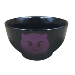 Bergner Emoticon Stoneware Soup/Cereal Bowls (Devil, Black)