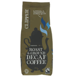 Clipper Decaffeinated Ground Coffee 227g ( pack of 8 )