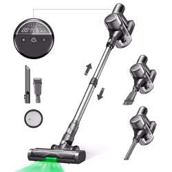 Ultenic U12 Vesla Cordless Vacuum Cleaner, 30Kpa Stick Vacuum Cleaner with Powerful Suction, Automotive Design Dashboard