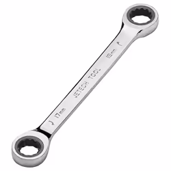 Jetech Double Box End Ratcheting Wrench 17mm  19mm - Heavy Duty Cr-V Gear Spanner