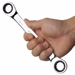 Jetech 6-Piece Double Box End Ratcheting Wrench Set - Heavy Duty Cr-V Gear Spanner  Set Sizes - 8 9mm  10 11mm  12 13mm  14 15mm  16 17mm  18 19mm