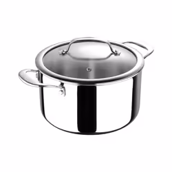 Argent 3 Stainless Steel Non-stick Casserole with Lid 22cm Silver