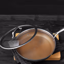 Giro Aluminium & Stainless Steel Frying Pan with Lid 30cm Silver