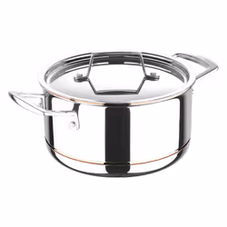 Argent 5CX Stainless Steel Stock Pot with Lid 3.3L Silver