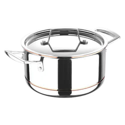 Argent 5CX Stainless Steel Stock Pot with Lid 3.3L Silver