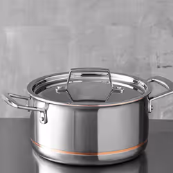 Argent 5CX Stainless Steel Stock Pot with Lid 3.3L Silver