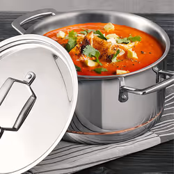 Argent 5CX Stainless Steel Stock Pot with Lid 3.3L Silver