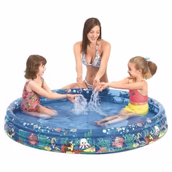 JILONG Tropical Fish Pool 122, 190 L, Inflatable pool, Child, Blue, 800 g