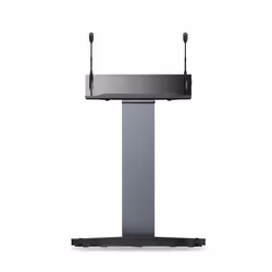 Exemplary All-in-One LecternA smart device with a sleek design that integrates the functionality of a PC. microphone. and tou ...