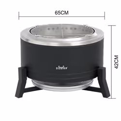 BIGHORN Smokeless Fire Pit 2in1 Low Smoke Bonfire, Ideal for Camping