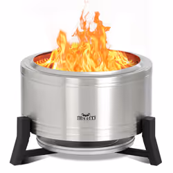BIGHORN Smokeless Fire Pit Wood and Pellet Low Smoke Bonfire fireplace