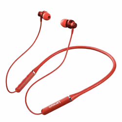 Lenovo HE05 Neckband In-ear Earphone Wireless bluetooth 5.0 Headphone With Mic Noise Cancelling - Red