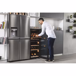Haier Wine Bank 50 Serie 7 HWS77GDAU1 Compressor wine cooler Freestanding Black 77 bottle(s)