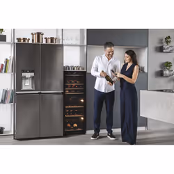 Haier Wine Bank 50 Serie 7 HWS77GDAU1 Compressor wine cooler Freestanding Black 77 bottle(s) - Additional view 4