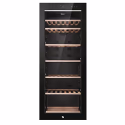 Haier Wine cellar HWS84GNF(UK), Thermoelectric wine cooler, Freestanding, 84 bottle(s), F, Black, Black