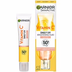 Garnier Vitamin C Daily UV Brightening Fluid Sheer Glow, SPF50+, Prevents + Corrects Sun Damages + Evens Skin tone, Face & Ne ...