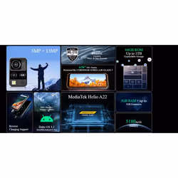 Blackview BV4800 16.7 cm (6.56") Dual SIM Android 13 4G 3 GB 64 GB 5180 mAh Black, Green