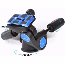 Benro HD3A tripod head Black 1/4" Pan