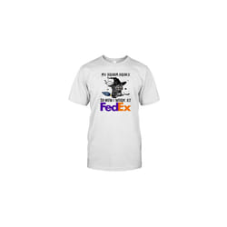 Grumpy Witch Cat My Broom Broke So Now I Work At Fedex Halloween T-Shirt - XXXL