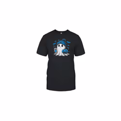 Halloween Carolina Panthers NFL Football Fan Ghost With Pumpkin T-Shirt - XXXL