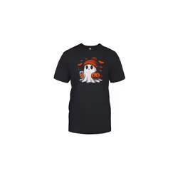Halloween Clemson Tigers NCAA Football Fan Ghost With Pumpkin T-Shirt - L