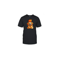 Halloween Golden Retriever Dog , Funny Halloween Golden Retriever T-Shirt - XXXL