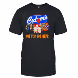 Horror Movie Characters Culver's Not For The Weak Halloween 2023 T-shirt - XXXL