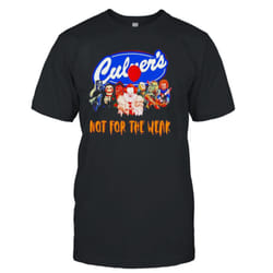Horror Movie Characters Culver's Not For The Weak Halloween 2023 T-shirt - XXXL