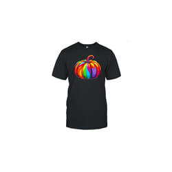 Rainbow Pumpkin Lgbtq Pride Halloween T-Shirt - XL
