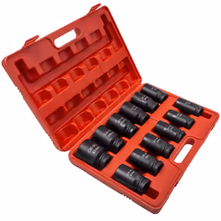 12pc 3/4 Inch Deep Impact Sockets Set Drive 6 point 24mm to 41mm 27mm 33mm 35mm