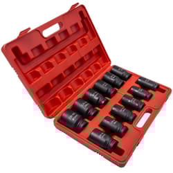 12pc 3/4 Inch Deep Impact Sockets Set Drive 6 point 24mm to 41mm 27mm 33mm 35mm