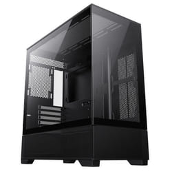 GAMEMAX Vista Mini Black MATX Gaming Case with Tempered Glass Front an