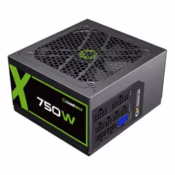 GAMEMAX GX750W Modular 80 Plus Gold Black Power Supply with 120mm FDB