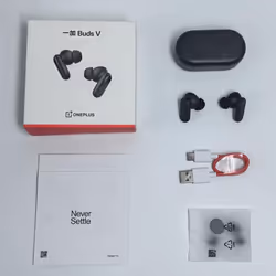 Oneplus Buds V True Wireless Earphone AI Noise Cancelling Bluetooth 5.3 38 Hour Battery Life IP55 Earbuds for Oneplus 12 12R - Black