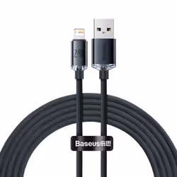 Baseus Crystal Shine, 2 m, Lightning, USB A, Male, Male, Black