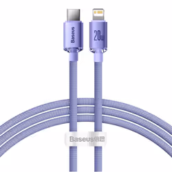 Baseus Crystal Shine, Purple, USB C, Lightning, 1.2 m, Male, Male