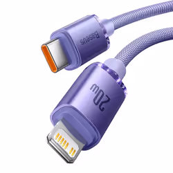 Baseus Crystal Shine mobile phone cable Purple 1.2 m USB C Lightning