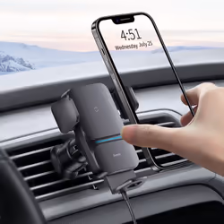 Baseus Wisdom Car Mount Wireless Charger Active holder Mobile phone/Smartphone Black - Additional view 5
