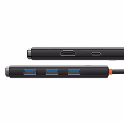 Baseus WKQX040001 interface hub USB Type-C Black