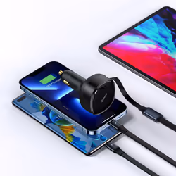 Baseus Enjoyment Smartphone Black Cigar lighter Fast charging Auto - Additional view 8