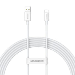 Baseus Superior Series (SUPERVOOC) 65W Fast Charging Data Cable USB to Type-C Cable - white, 2m