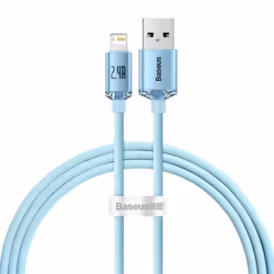 Baseus Crystal Shine Series Fast Charging Data Cable USB to iP 2.4A - 1m, Blue