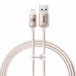 Baseus Crystal Shine Series Fast Charging Data Cable USB to iP 2.4A - 1m, Pink