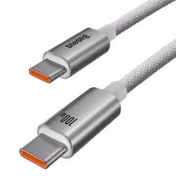 Baseus Minimalist Series Fast Charging Data Cable Type-C to Type-C 100W for Xiaomi Macbook Matebook - 1m, White
