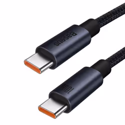 Baseus Minimalist Series Fast Charging Data Cable Type-C to Type-C 100W for Xiaomi Macbook Matebook - 2m, Black